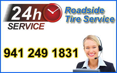 Roadside tire change, Bradenton, Sarasota, Manatee, Ellenton, Tampa, St.Petes, Nokomis,